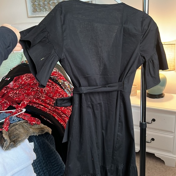 Black Wrap Dress - Picture 3 of 3